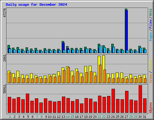 Daily usage for December 2024