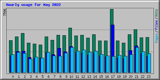 Hourly usage for May 2022