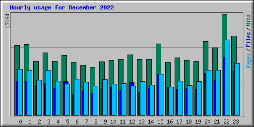 Hourly usage for December 2022