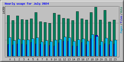 Hourly usage for July 2024