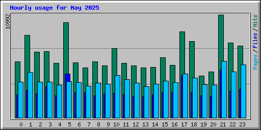 Hourly usage for May 2025