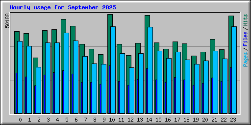 Hourly usage for September 2025