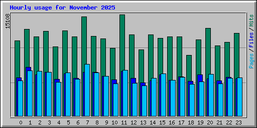 Hourly usage for November 2025